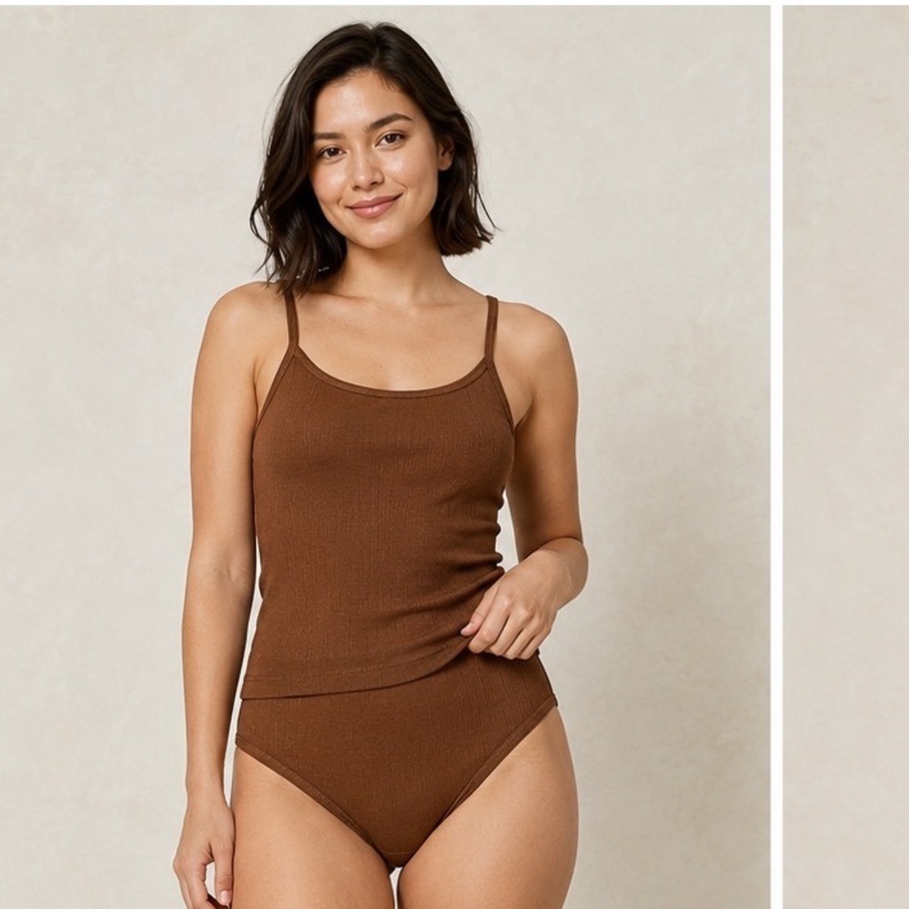 SKIMS Sleep Tank +‎ Brief Set Copper XXS